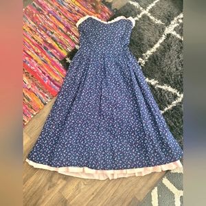 Floral strapless dress